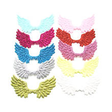 40Pcs 4.3*7cm Shiny Glitter Angel wing Shape Appliques for Clothing Sewing Supplies Kids Hair Clip Decor Ornament Accessories 2024 - buy cheap