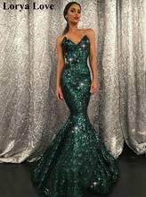 Green Elegant Evening Dresses 2020 New Sequin Robe De Soiree Women Formal Party Night Prom Gowns Sexy Mermaid Long Evening Gowns 2024 - buy cheap