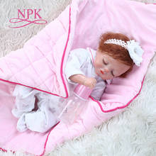 NPKsweet renascer baby girl boneca com cobertor do bebê recém-nascido macio real toque ponderada macio corpo bebe boneca boneca de Presente de Natal renascido 2024 - compre barato