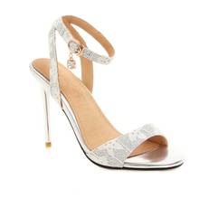 Big Size 9 10 11-15 high heels sandals women shoes woman summer ladies oe buckle pattern 2024 - buy cheap