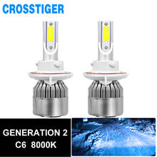 C6 Auto Bulbs LED H4 Headlight Car Styling Light Accessories LED H7 H11 HB3 HB4 9006 9005 Auto Light Headlamp H7 LEDS 8000K 2024 - buy cheap