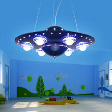 Modern Nordic Creativity Remote Control UFO Pendant Lights Hanging Lamp Blue Silver Pendant Lamps for Children Kids Boy Bedroom 2024 - buy cheap