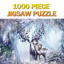 4# 1000 Pcs Wooden Deer Adult Diy Animal Deer Jigsaw Puzzle Creativity Imagine Toys For Gift Personalized Gift Электролобзик 2024 - купить недорого