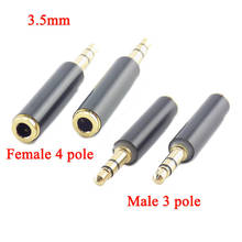1pcs 3.5mm 3 Pole RCA Male Jack To 4 Pole Female plug Stereo AUX 3 Ring Audio Connector extension Headphone Plug Adapter 2024 - buy cheap