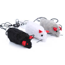 Gato anel de pele falso mouse brinquedo pet gatinho engraçado pelúcia rato som cães squeaky jogando interativo vocal brinquedo 2024 - compre barato