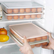 Refrigerador rectangular de 24 huevos, contenedor de almacenamiento de una sola capa, refrigerador de plástico moderno para el hogar, cajas de huevos 2024 - compra barato