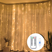 3M LED Fairy Lights Garland Curtain Lamp Remote Control USB String Lights garland Christmas Wedding Ramadan Decoration for Home 2024 - buy cheap