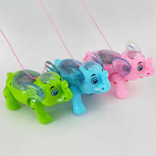 Онлайн Красный продукт свинцовый веревка слон, светящаяся напольная подставка, мигающий ход день рождения подарок игрушка электрические игрушки ходячий слон 2024 - купить недорого