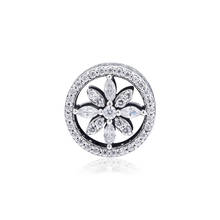 CKK Openwork Sparkling Snowflake Charms Fits Pandora Bracelet 925 Sterling Silver Zirconia Beads for Jewelry Making Kralen 2024 - buy cheap