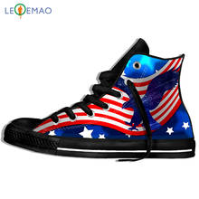 Custom Logo Image Printing Sneakers Shoes USA Eagle Men USA Hip Hop Men Eagle High-top Loafers Canvas Zapatos De Mujer Outdoor 2024 - buy cheap