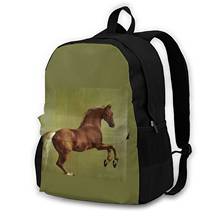 Horse Backpacks Camping Male Print Backpack Sweet Polyester Bags 2024 - buy cheap