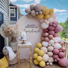 101pc Double Hot Pink Ginger Balloon Garland Cream Peach Apricot Rose Gold Baby Shower Balloons Gender Reveal Wedding Decoration 2024 - buy cheap