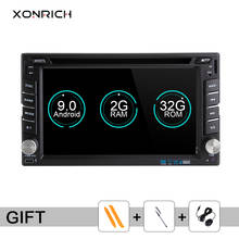 Rádio multimídia automotivo, rádio universal multimídia para carro com 7, Polegada, 173x98mm, ram 2g, android 9.0, gps unidade de cabeça estéreo dab dvr bt wi-fi 2024 - compre barato