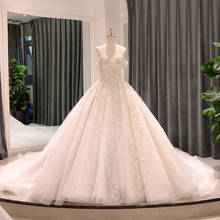 Vestido de princesa SL-8217 para mujer, vestido de novia con hombros descubiertos, Apliques de encaje, cuentas pesadas, perlas, para boda 2024 - compra barato