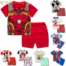 Conjunto de roupa de verão para recém-nascidos, trajes infantis de desenho animado da minnie, roupas para meninos e meninas, roupas para dormir 2024 - compre barato