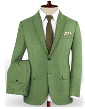 Traje verde de dos botones para hombre, esmoquin para novio, traje de boda, Blazer ajustado, 2 uds., chaqueta + pantalón, novedad de 2021 2024 - compra barato
