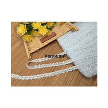 Light blue mesh cotton embroidery clothing lace accessories lace 2 meters wide 2024 - buy cheap