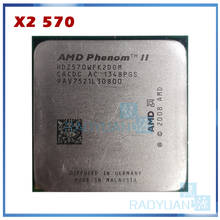 Processador amd fenom ii x2 570 3.5ghz, cpu de computador dual-core com soquete am3 938pin de 80w 2024 - compre barato