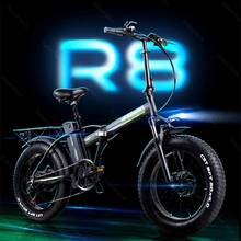 Off Road Tire Electric Snow Bike R8 Electric Bicycles 350W/500W/800W 48V Powerful Electric Bicycle Foldable With Back Carrier 2024 - buy cheap