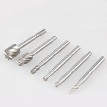 6pcs/lots rotary tool mini drill bit set cutting tools for woodworking knife wood carving tools kit wood tools accessories 2024 - buy cheap