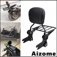 Detachable Motorcycle Backrest Sissy Bar Rear Luggage Rack Kit For Harley Road King Street Road Glide FLHT FLHTC FLHTP 1997-2008 2024 - buy cheap