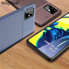 Para Samsung Galaxy A71 funda a prueba de golpes suave parachoques fibra de carbono TPU funda para Samsung A71 funda para Samsung A71 6,7" 2024 - compra barato