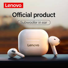 Lenovo-auriculares inalámbricos LP40 con Bluetooth 5,0, dispositivo de audio TWS, estéreo Dual, Control táctil, bobina móvil de 13mm, con micrófono, Original 2024 - compra barato