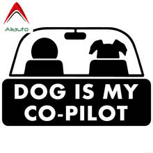 Aliauto Funny Pet Car Sticker Dog Is My Co-Pilot Waterproof Reflective Cartoon Decal Auto Accessories Black Silver,19cm*12cm 2024 - buy cheap