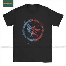 Мужские футболки с надписью Mass Effect Renegade Paragon, хлопковая футболка с коротким рукавом для игры гаррус командор Wrex Mordin, идея подарка, футболки 2024 - купить недорого