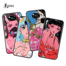 Capa para telefone com estética de anime, capinha de celular para xiaomi poco x3 nfc m2 x2 f2 c3 m3 f1 pro mi play mix 3 a3 cc9e a2 a1 6 5 lite 2024 - compre barato