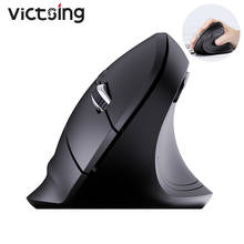 Victsing-mouse óptico de alta precisão pc134 2.4g sem fio., mouse vertical ergonômico com 6 botões ajustáveis, 2400dpi para computador e pc. 2024 - compre barato