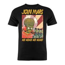Мужская футболка из хлопка, черная футболка с надписью Join Mars 2024 - купить недорого