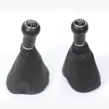 Chrome 5/6speed Car Leather Gear shift knob for VW for Polo Golf MK4 Seat IBIZA 2024 - buy cheap