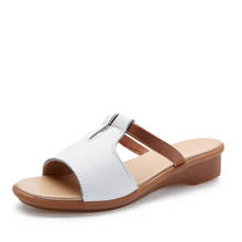 Chinelos brancos de verão, sandálias fashion femininas + sapatos, chinelos de cunha, bayan mala i femme pantufa 2024 - compre barato