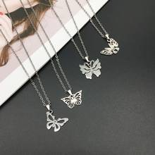 Trendy Fashion Stainless Steel Butterfly Pendant necklace 2024 - buy cheap