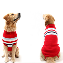 Suéter a rayas para perros grandes, ropa cálida de invierno para mascotas pequeñas y grandes, abrigo para Chihuahua, Golden Retriever, traje para cachorros, ropa para mascotas 2024 - compra barato