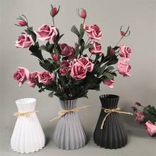 Modern Plastic Vases Imitation Ceramic Flower Pot Vase Basket Wedding Party Home Garden Decoration Artificial Flower Arrangement 2024 - купить недорого