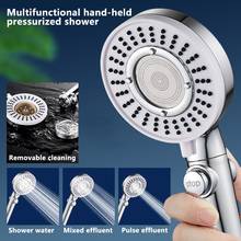 New Upgrade Pressurized Shower Head 3 Modes Multifunctional Removable Cleaning Bathroom Handheld Massage Rainfall Spray Nozzle 2024 - compre barato