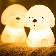 Luz noturna de led para cachorro com sensor de toque, controle rmote, 16 cores, dimerizável, usb, recarregável, silicone, lâmpada para filhotes, crianças, bebês 2024 - compre barato