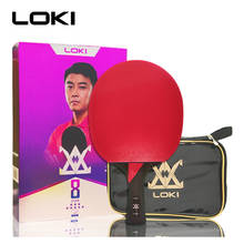 Loki raquete de ping pong 8 star, raquete profissional de pingue-pongue com lâmina de madeira para attack 7, bastão de pingue-pongue com borracha adesiva 2024 - compre barato