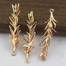 20pcs Creepers Leaf Vine Branch Pendant Charms Quality Brass Metal Gold Color DIY Bride Wedding Hair Jewelry Decora Accessories 2024 - buy cheap