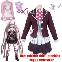 Zettai-conjunto completo de fantasia e peruca para cosplay, zetsubo sapjo: danganronpa, outro equipe, koito, utsugi 2024 - compre barato