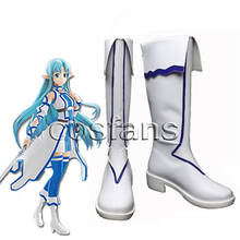 SAO Sword Art Online 2 Yuuki Asuna Cosplay Shoes White Boots Custom-made SAO Asuna Yuuki Cosplay Costume custom-made any size 2024 - buy cheap
