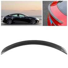 Glossy Carbon Fiber Rear Roof Spoiler Boot Lid Wing Fit for Tesla Model S 2012-2019 car accessories New 2024 - buy cheap