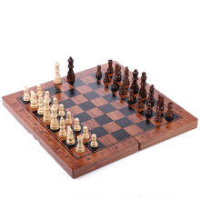 4 Queens Magnetic Chess Wooden Chess Set International Chess Game Wooden Chess Pieces Foldable Wooden Chessboard Gift Toy I94 2024 - buy cheap