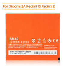 Xiao Mi оригинальная запасная батарея BM40 для Xiaomi Mi 2A Redmi 1S Redrice 2 BM44 BM41 аутентичная батарея для телефона 2080 мАч 2024 - купить недорого
