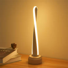 Lâmpada de cabeceira criativa de led, lâmpada usb regulável, de madeira sólida, luz noturna de leitura, 1 peça 2024 - compre barato