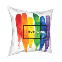 Fronha decorativa para casa de 18 polegadas, capa para almofada gay, orgulho gay, lgbtq + amor wins 2024 - compre barato