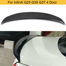 Carbon Fiber Car Rear Trunk Spoiler Wing For Infiniti G25 G35 G37 4 Door 2006 - 2013 Rear Trunk Boot Lip Wing Spoiler 2024 - buy cheap