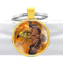 Flying Eagle  Glass Cabochon Pendant Key Chain 2024 - buy cheap